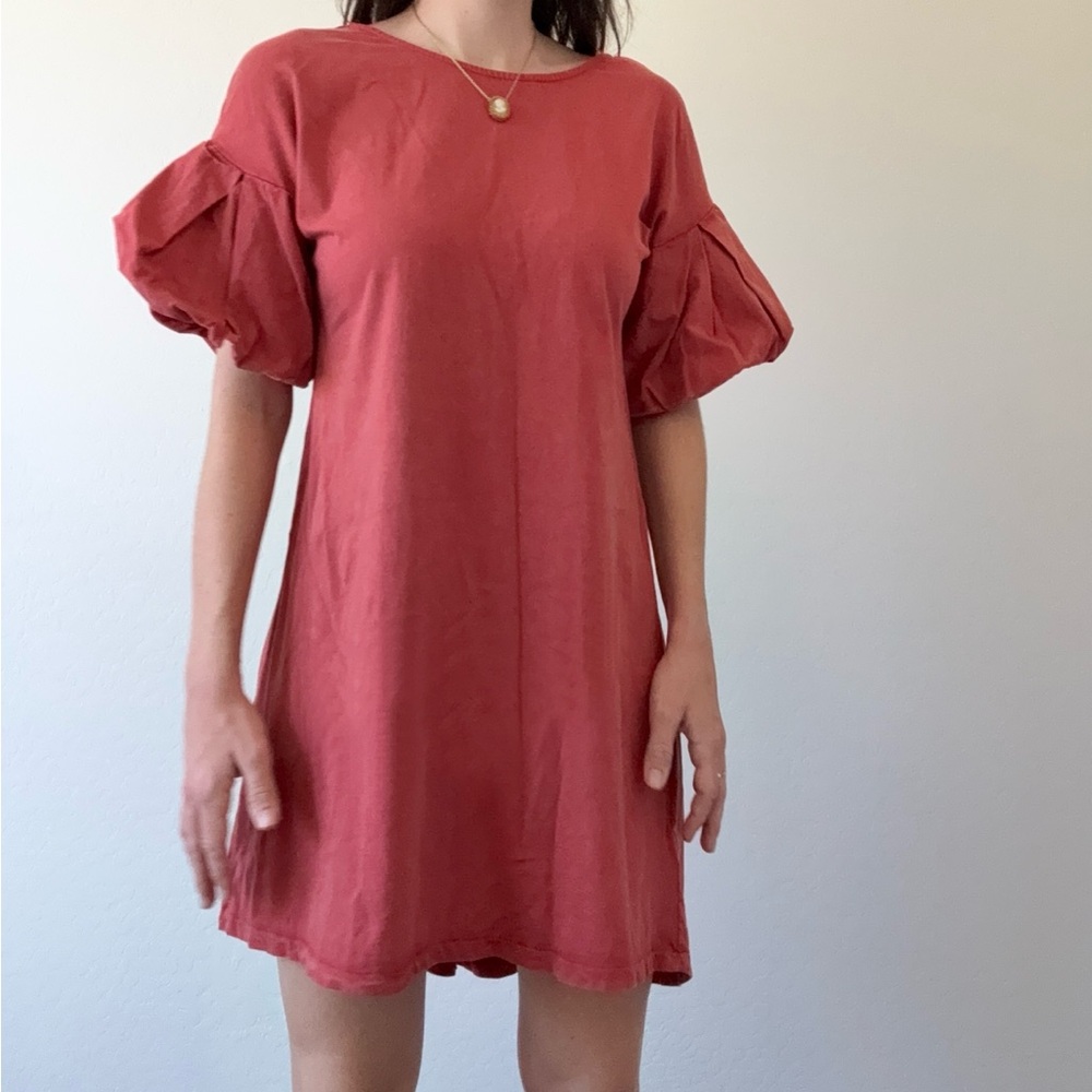 Frye Pink Puff Sleeve Sundress
